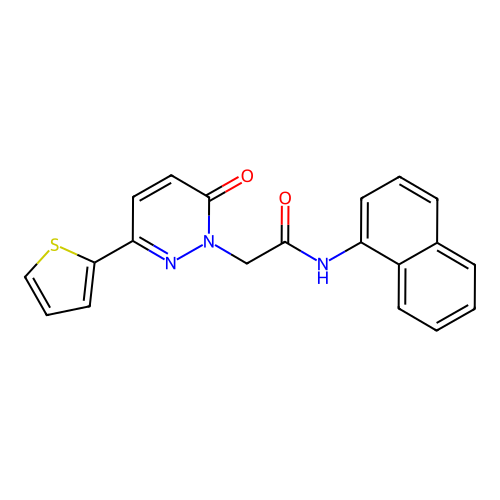 N-(naphthalen-1-yl)-2-(6-oxo-3-(thiophen-2-yl)pyridazin-1(6H)-yl)acetamide structure