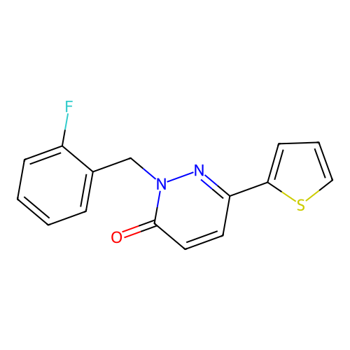 2-(2-fluorobenzyl)-6-(thiophen-2-yl)pyridazin-3(2H)-one structure
