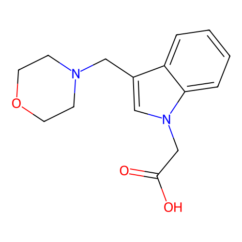 (3-Morpholin-4-ylmethyl-indol-1-yl)-acetic acid structure