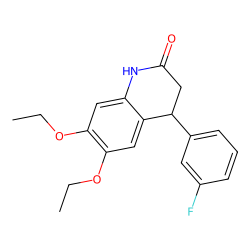 6,7-diethoxy-4-(3-fluorophenyl)-3,4-dihydro-1H-quinolin-2-one structure