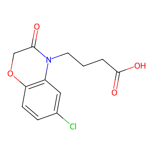 4-(6-Chloro-3-oxo-1,4-benzoxazin-4-yl)butanoic acid structure
