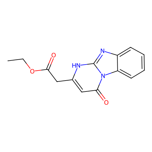 Ethyl (4-hydroxypyrimido[1,2-a]benzimidazol-2-yl)acetate structure