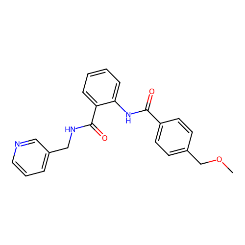 2-[[4-(methoxymethyl)benzoyl]amino]-N-(pyridin-3-ylmethyl)benzamide structure
