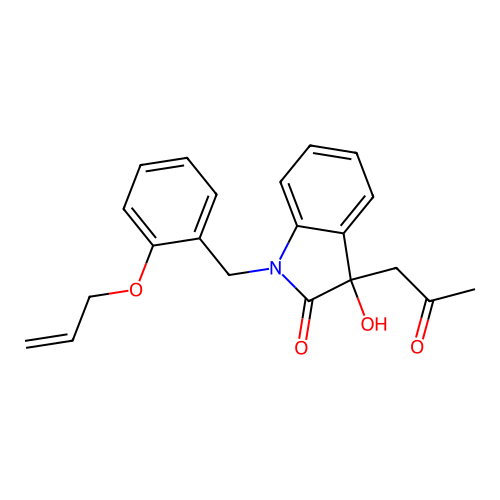 1-(2-(Allyloxy)benzyl)-3-hydroxy-3-(2-oxopropyl)indolin-2-one structure