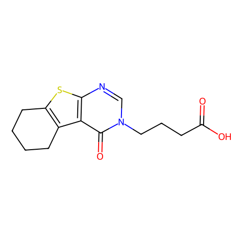 4-(4-oxo-5,6,7,8-tetrahydro[1]benzothieno[2,3-d]pyrimidin-3(4H)-yl)butanoic acid structure
