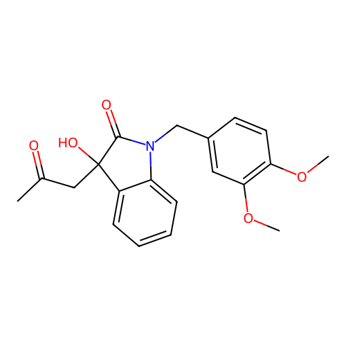 1-(3,4-Dimethoxybenzyl)-3-hydroxy-3-(2-oxopropyl)indolin-2-one structure