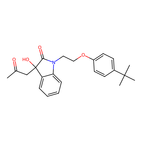 1-(2-(4-(Tert-butyl)phenoxy)ethyl)-3-hydroxy-3-(2-oxopropyl)indolin-2-one structure