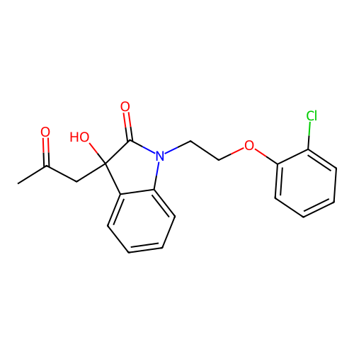 1-(2-(2-Chlorophenoxy)ethyl)-3-hydroxy-3-(2-oxopropyl)indolin-2-one structure