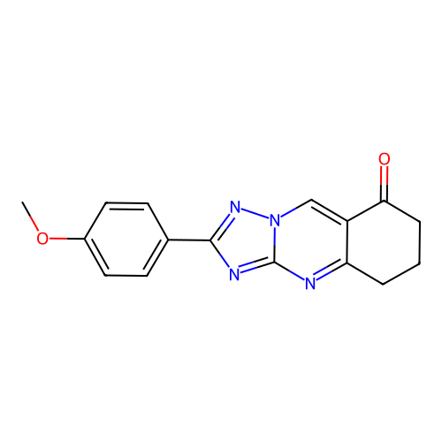 2-(4-methoxyphenyl)-6,7-dihydro[1,2,4]triazolo[5,1-b]quinazolin-8(5H)-one structure