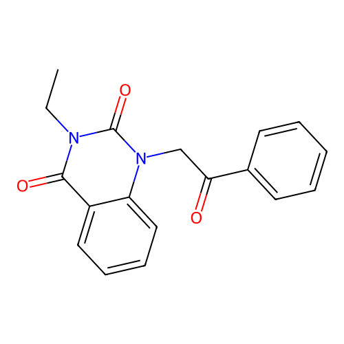 3-ethyl-1-(2-oxo-2-phenylethyl)quinazoline-2,4(1H,3H)-dione structure