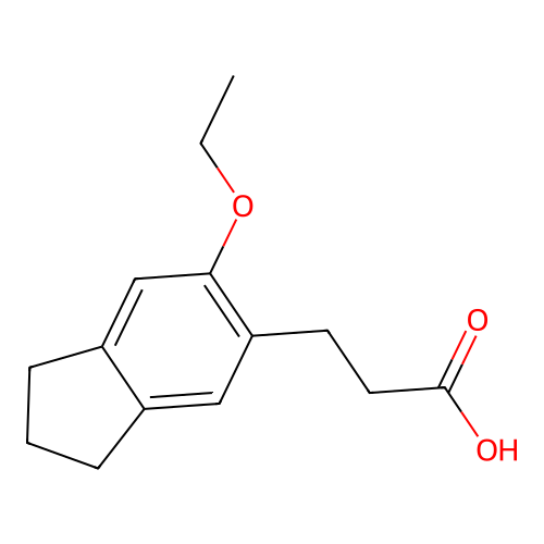 3-(6-ethoxy-2,3-dihydro-1H-inden-5-yl)propanoic acid structure