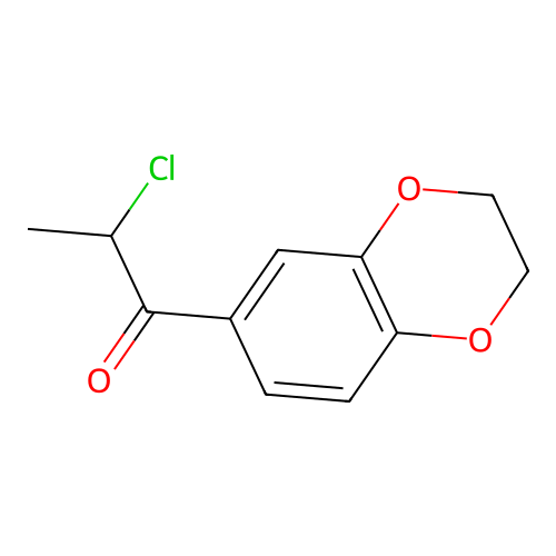 2-Chloro-1-(2,3-dihydro-1,4-benzodioxin-6-yl)propan-1-one structure
