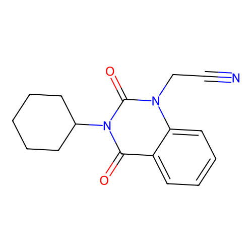 2-(3-Cyclohexyl-2,4-dioxoquinazolin-1-yl)acetonitrile structure