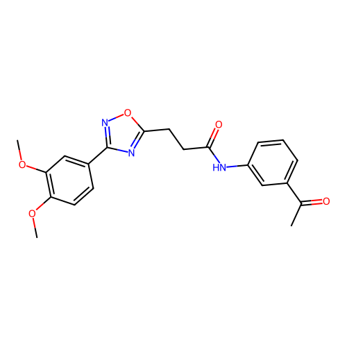 N-(3-acetylphenyl)-3-[3-(3,4-dimethoxyphenyl)-1,2,4-oxadiazol-5-yl]propanamide structure