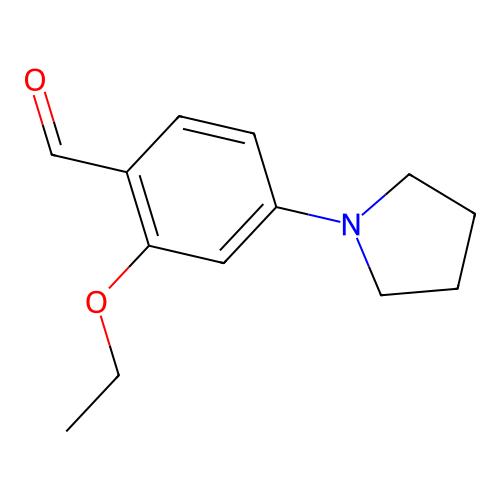 2-Ethoxy-4-(pyrrolidin-1-yl)benzaldehyde structure