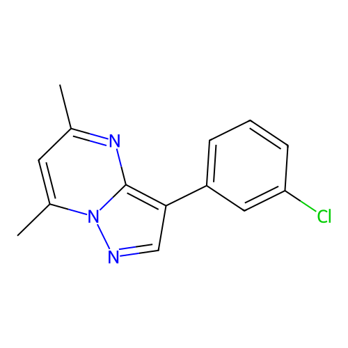 3-(3-Chlorophenyl)-5,7-dimethylpyrazolo[1,5-a]pyrimidine structure