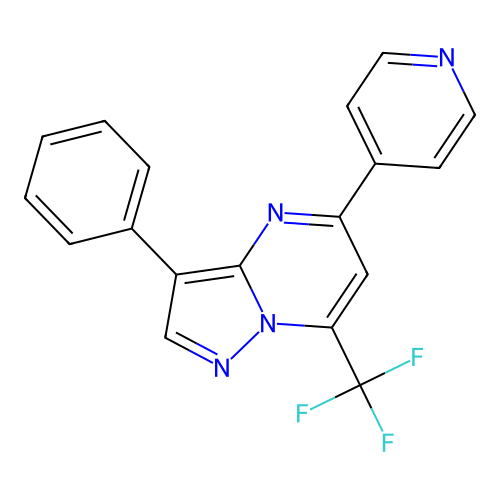 3-Phenyl-5-pyridin-4-yl-7-(trifluoromethyl)pyrazolo[1,5-a]pyrimidine structure