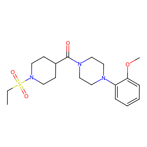 (1-Ethylsulfonylpiperidin-4-yl)-[4-(2-methoxyphenyl)piperazin-1-yl]methanone structure