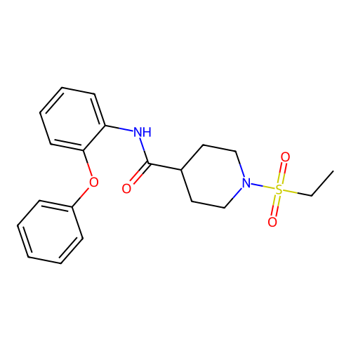 1-ethylsulfonyl-N-(2-phenoxyphenyl)piperidine-4-carboxamide structure