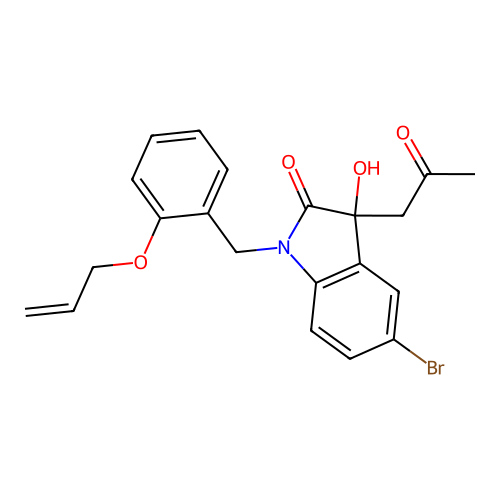 1-(2-(Allyloxy)benzyl)-5-bromo-3-hydroxy-3-(2-oxopropyl)indolin-2-one structure