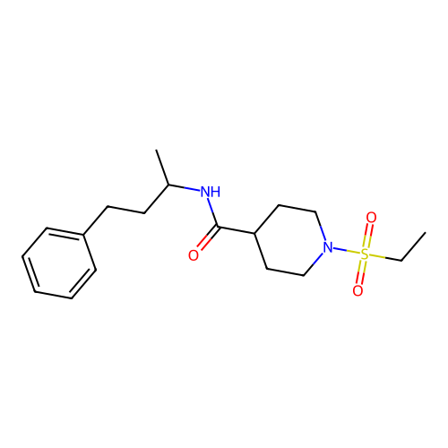 1-ethylsulfonyl-N-(4-phenylbutan-2-yl)piperidine-4-carboxamide structure