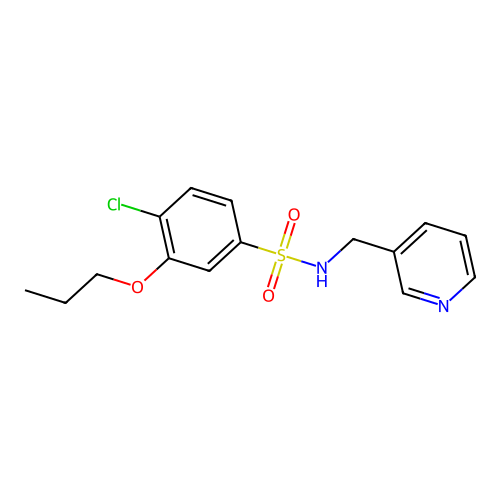 4-chloro-3-propoxy-N-(pyridin-3-ylmethyl)benzenesulfonamide structure