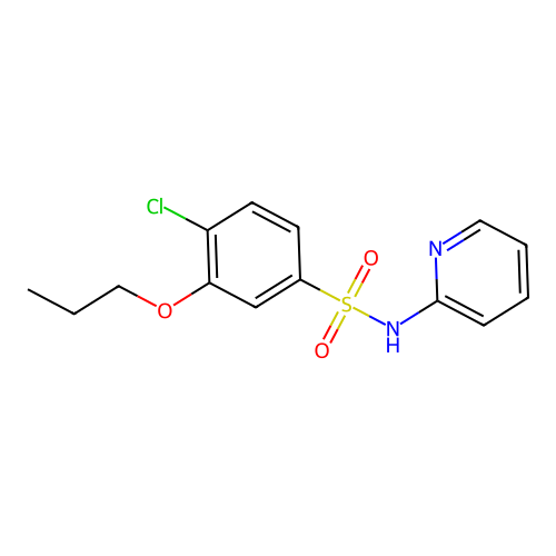 [(4-Chloro-3-propoxyphenyl)sulfonyl]-2-pyridylamine structure
