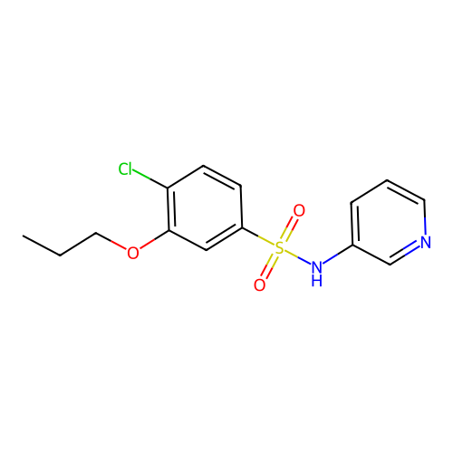 4-chloro-3-propoxy-N-pyridin-3-ylbenzenesulfonamide structure