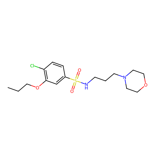 4-chloro-N-(3-morpholin-4-ylpropyl)-3-propoxybenzenesulfonamide structure