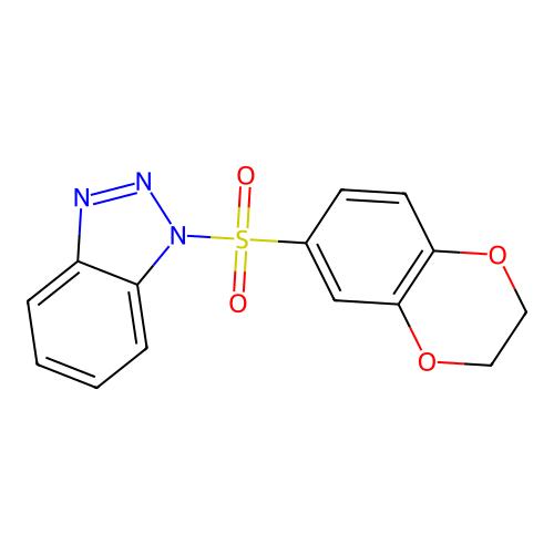 1-(2,3-Dihydro-1,4-benzodioxin-6-ylsulfonyl)benzotriazole structure