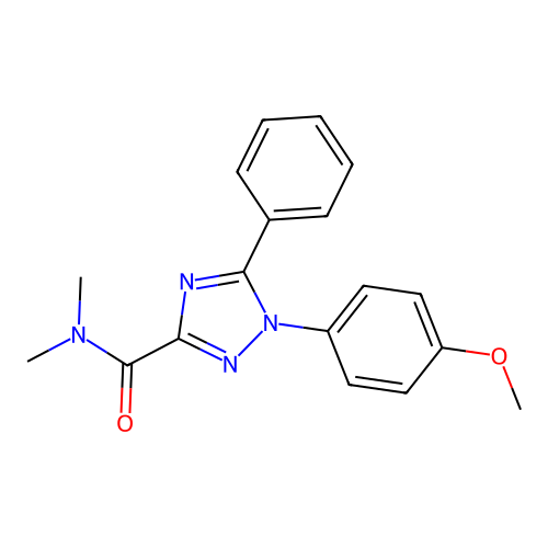 1-(4-methoxyphenyl)-N,N-dimethyl-5-phenyl-1,2,4-triazole-3-carboxamide structure