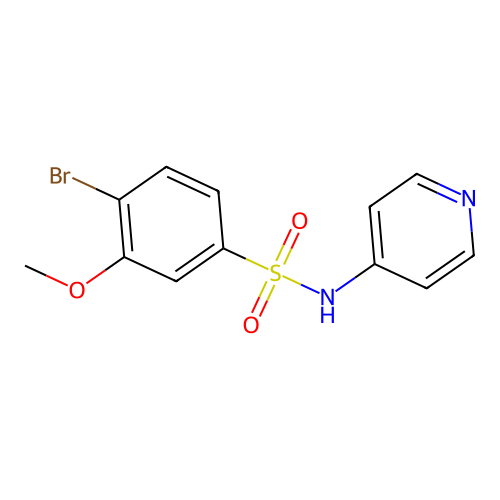 [(4-Bromo-3-methoxyphenyl)sulfonyl]-4-pyridylamine structure