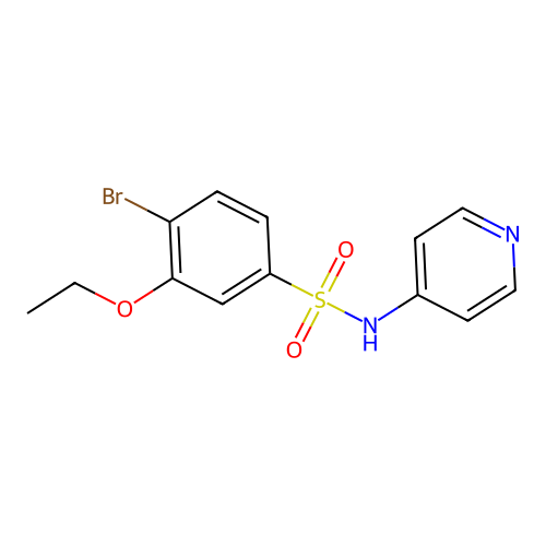[(4-Bromo-3-ethoxyphenyl)sulfonyl]-4-pyridylamine structure
