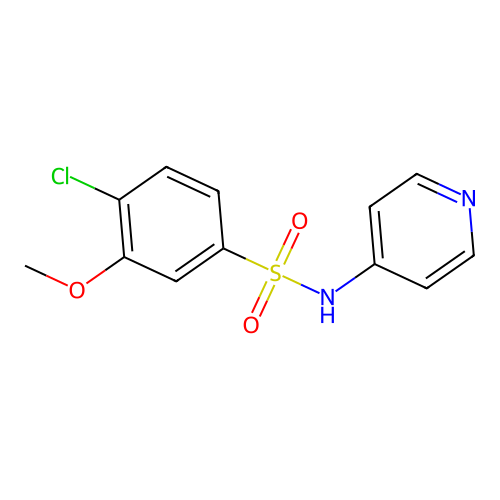4-chloro-3-methoxy-N-pyridin-4-ylbenzenesulfonamide structure