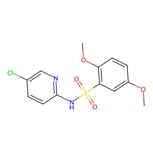 N-(5-chloropyridin-2-yl)-2,5-dimethoxybenzenesulfonamide structure