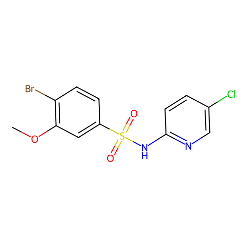 4-bromo-N-(5-chloropyridin-2-yl)-3-methoxybenzenesulfonamide structure