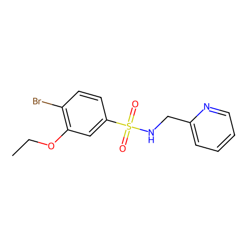 4-bromo-3-ethoxy-N-(2-pyridinylmethyl)benzenesulfonamide structure