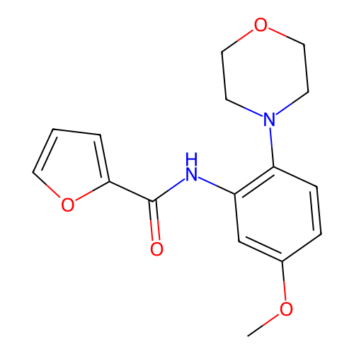 N-(5-methoxy-2-morpholin-4-ylphenyl)furan-2-carboxamide structure