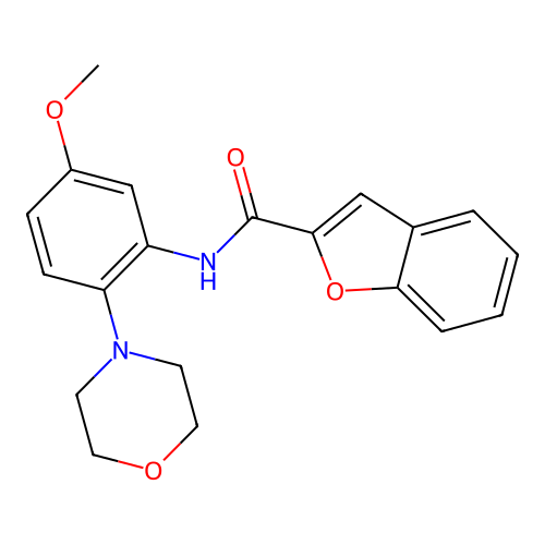 N-(5-methoxy-2-morpholin-4-ylphenyl)-1-benzofuran-2-carboxamide structure
