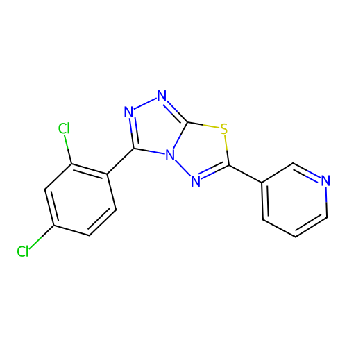 3-(2,4-Dichlorophenyl)-6-(pyridin-3-yl)[1,2,4]triazolo[3,4-b][1,3,4]thiadiazole structure