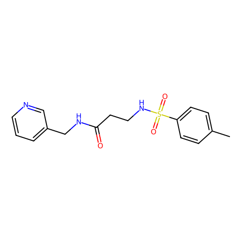 3-(4-methylbenzenesulfonamido)-N-[(pyridin-3-yl)methyl]propanamide structure