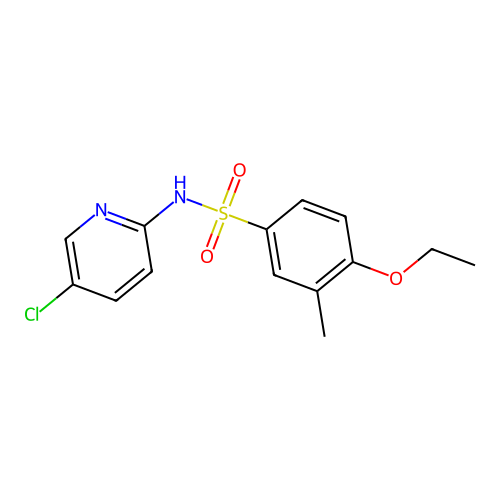 N-(5-chloropyridin-2-yl)-4-ethoxy-3-methylbenzenesulfonamide structure