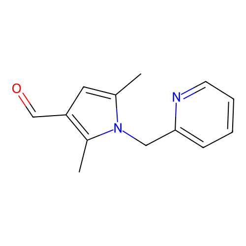 2,5-Dimethyl-1-pyridin-2-ylmethyl-1H-pyrrole-3-carbaldehyde structure