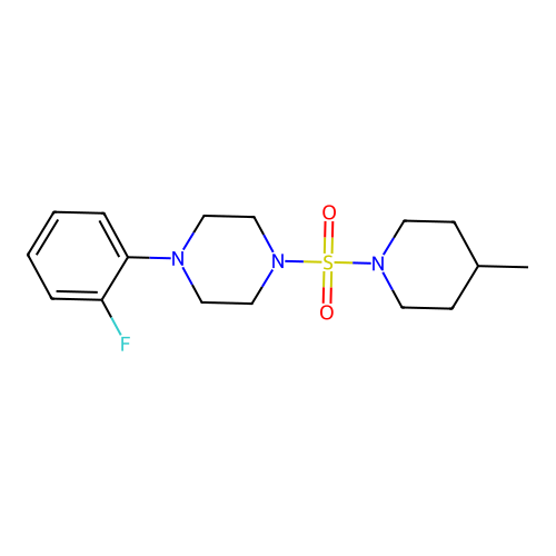 1-(2-Fluorophenyl)-4-((4-methylpiperidin-1-yl)sulfonyl)piperazine structure