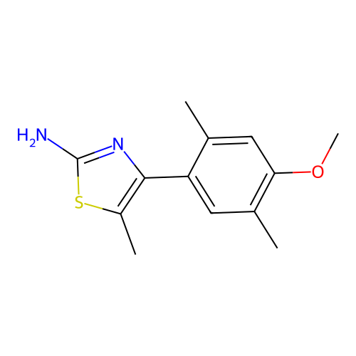 4-(4-Methoxy-2,5-dimethylphenyl)-5-methyl-1,3-thiazol-2-amine structure