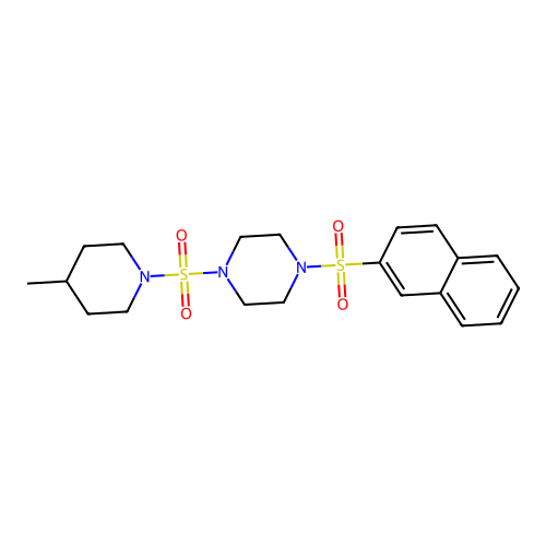 1-[(4-Methylpiperidyl)sulfonyl]-4-(2-naphthylsulfonyl)piperazine structure