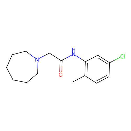 2-(azepan-1-yl)-N-(5-chloro-2-methylphenyl)acetamide structure