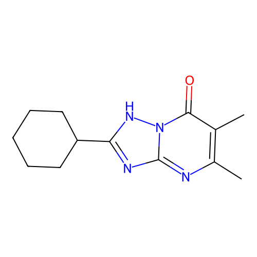 2-Cyclohexyl-5,6-dimethyl[1,2,4]triazolo[1,5-a]pyrimidin-7-ol structure