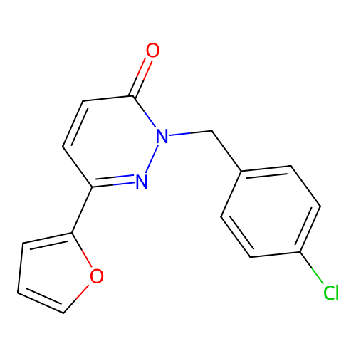 2-(4-chlorobenzyl)-6-(furan-2-yl)pyridazin-3(2H)-one structure
