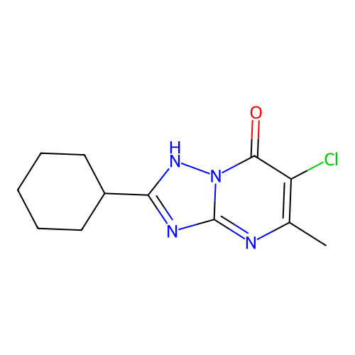 6-Chloro-2-cyclohexyl-5-methyl[1,2,4]triazolo[1,5-a]pyrimidin-7-ol structure
